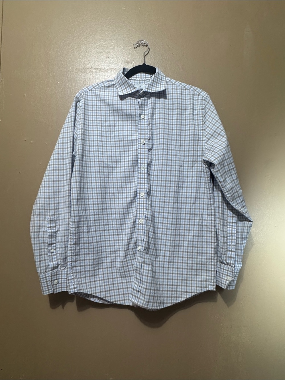 Todd Snyder New York Men's Luxury Thomas Mason Plaid Button Down Shirt Size 15/M